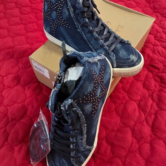 ⭐ Vintage Havana Balthazstar Denim High-Top Sneakers – Size 6 – NWT  NWT! - Picture 2 of 6